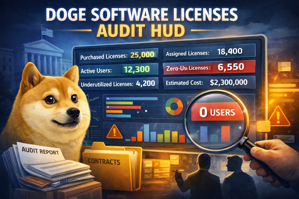 doge software licenses audit hud